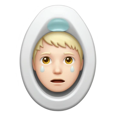 Make a head inside a toilet sticker