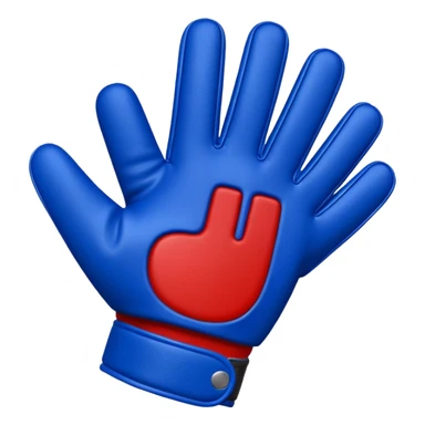  #1 glove first finger up  in blue (#00A3E0) and red (#F9423A)  sticker