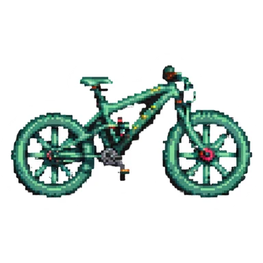 Mountain bike with tires sticker