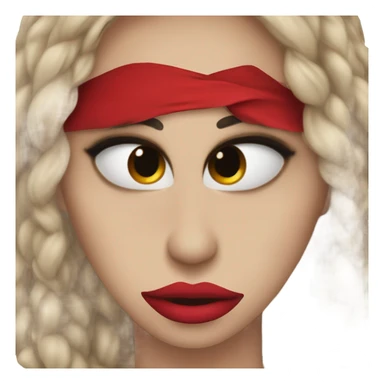 Flirty eyes with red lips sticker