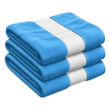 a blue towel sticker