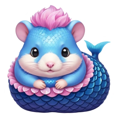 mermaid hamster sticker