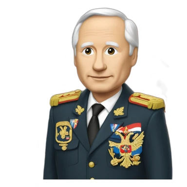 Le président poutine avec drapeau russe  sticker