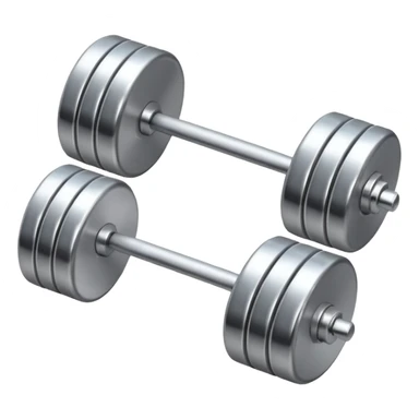 Silver barbell sticker
