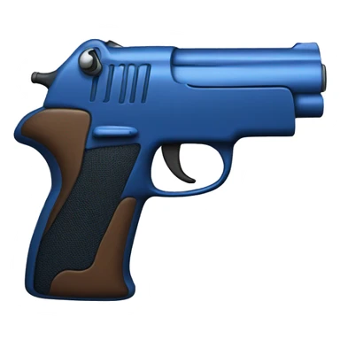 Blue gun sticker