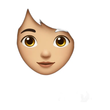 Fille Brune avec le ventre de Totoro et ces oreilles sur une capuche  sticker