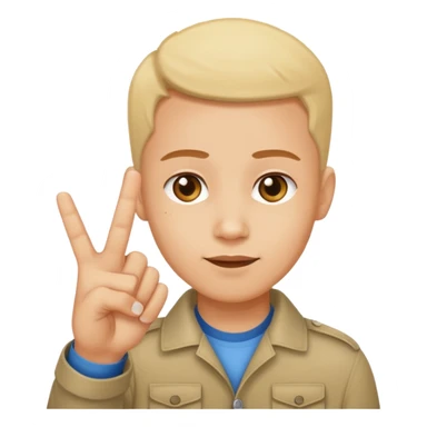 3 fingers salute from front point of view sticker