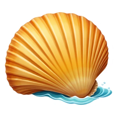 Seashell by ocean sticker