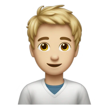 Un garçon blanc qui a un bobo dans les jous sticker