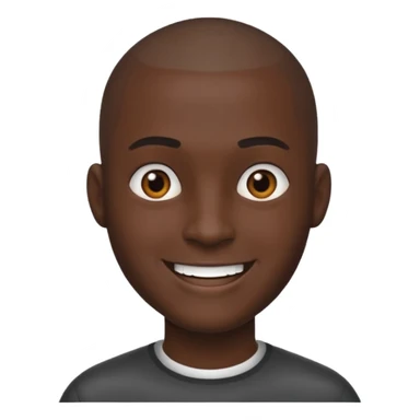 man with buzzcut black sticker