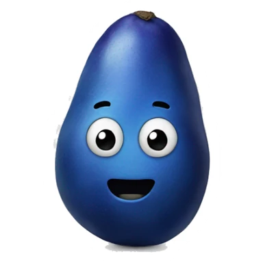 blue potatoe with a face sticker