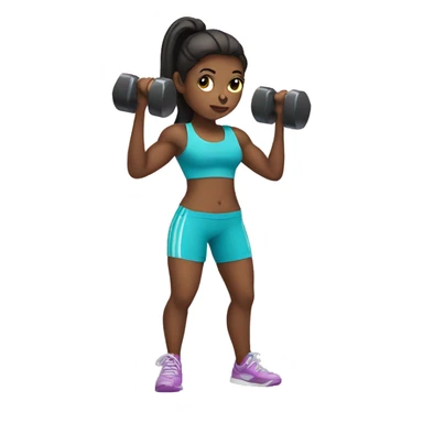 Girl with dumbbells sticker