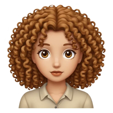 Girl with curly hair sticker