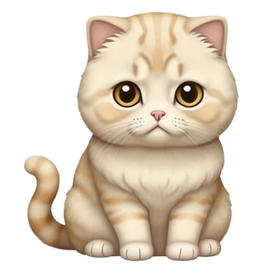 Scottish Fold cat full body sitting sticker
