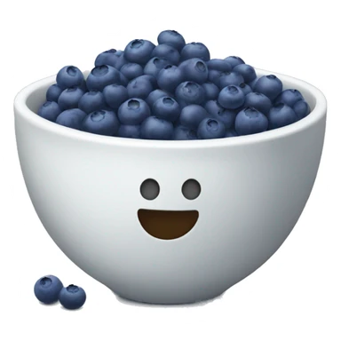 A bowl with blueberries  sticker