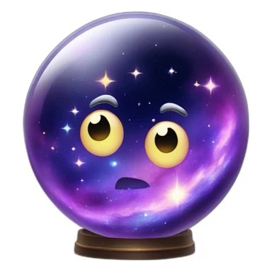 galaxy in big glass ball sticker