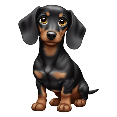 Black Merle mini dachshund  sticker