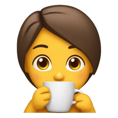 Chica bebiendo café  sticker