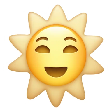 beige sun sticker