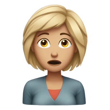 stressed woman  sticker