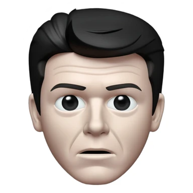 Rick Astley but with his eyes blurred out, the background is pitch black, Rick Astley is a grayish-white color, and the entire picture, including Rick Astley, is a staticky, glitchy, horror, analog horror type sticker