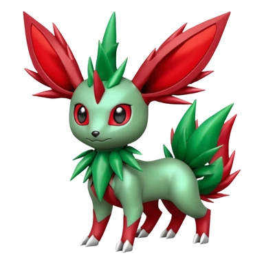 Scizor-Leafeon-Pokémon-Digimon-Fakémon-hybrid-fusion-creature sticker