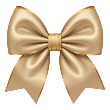 Beige bow sticker