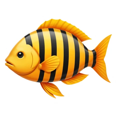 Yellow  çizgili Fish sticker