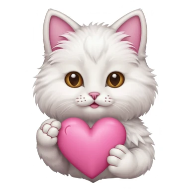 Chat qui tien un coeur dans la main  sticker