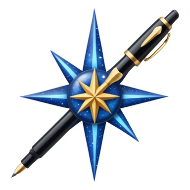 star drawn with fountain pen sticker