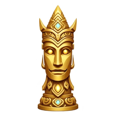 fantasy magic golden totem low poly sticker