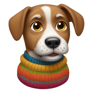 Dog wearing a sweater  sticker