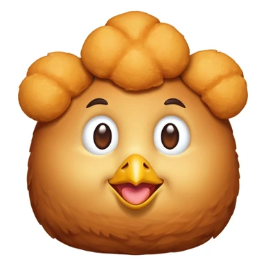 Make an emoji of a chicken nugget sticker