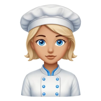 Blue eyes girl baker sticker