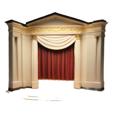 scenography scenic maquette model theatre set with lights sticker