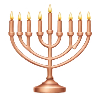 rose gold menorah sticker