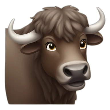 buffalo waving goodbye sticker