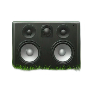 Large speaker in the grass sticker