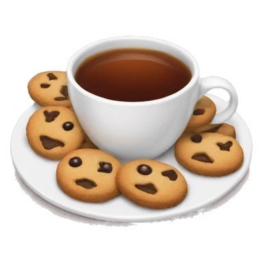 Mug Tea with cookies nearby sticker