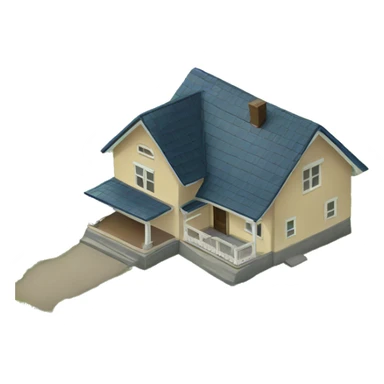 Land plot with a house on it sticker