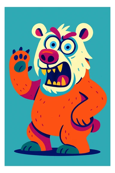 freaky polar bear sticker