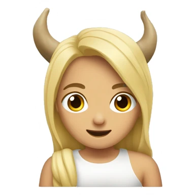 Rubia con cuernos sticker