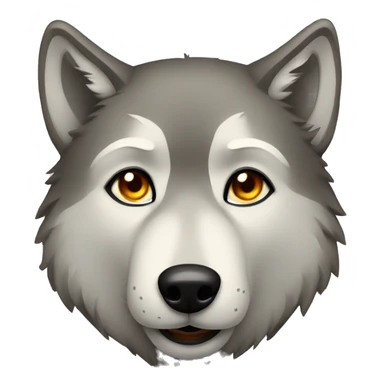cute soviet wolf facing forward sticker
