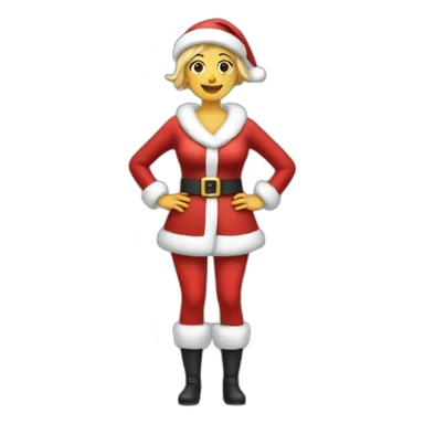 mrs. Santa posing full body sticker