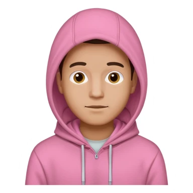 man in pink hoodies sticker