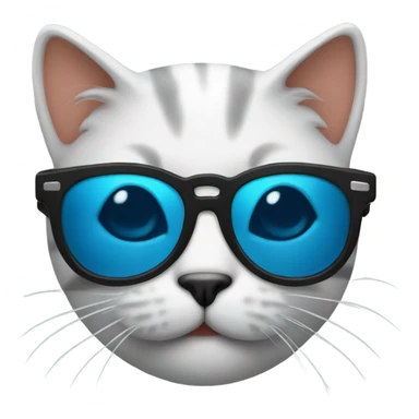 Cat emoji with sunglasses sticker