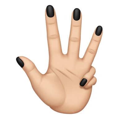 A black hand and the thumb, index and middelfinger are stretched (to say yvl) sticker