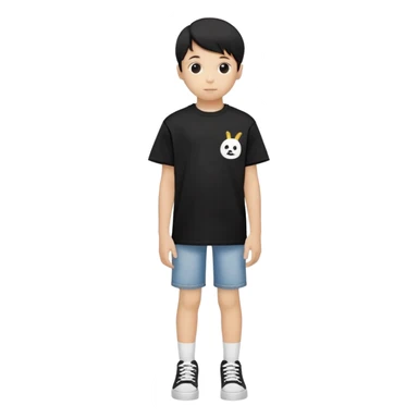 black t-shirt with white text “enfants riches déprimés” sticker