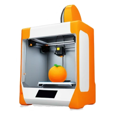 Orange small 3d printer sticker