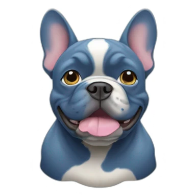 Blue French bull dog sticker